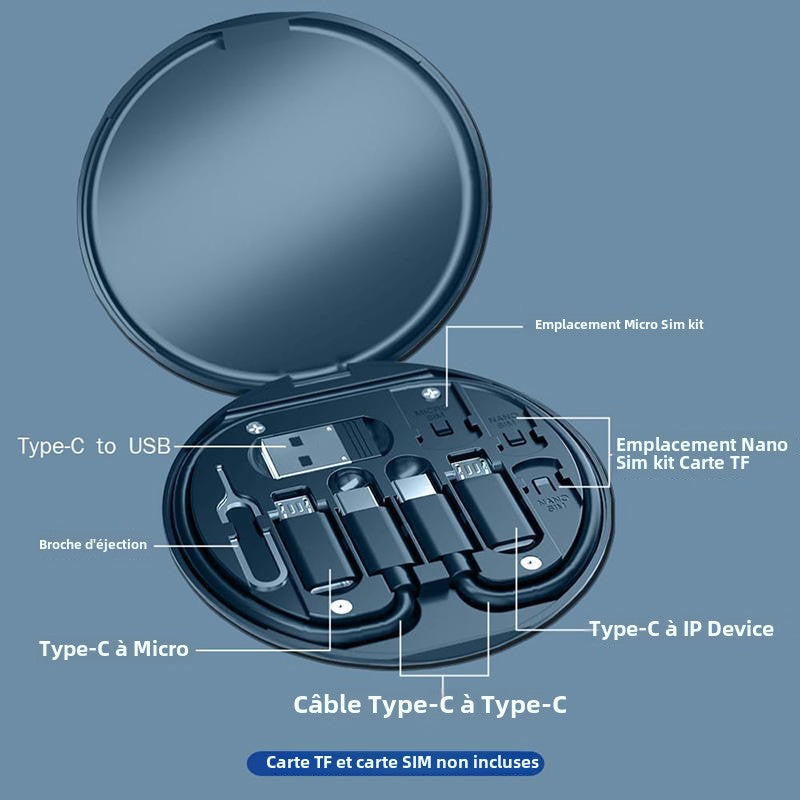 Kit adaptateurs de câbles multifonction 6 en 1