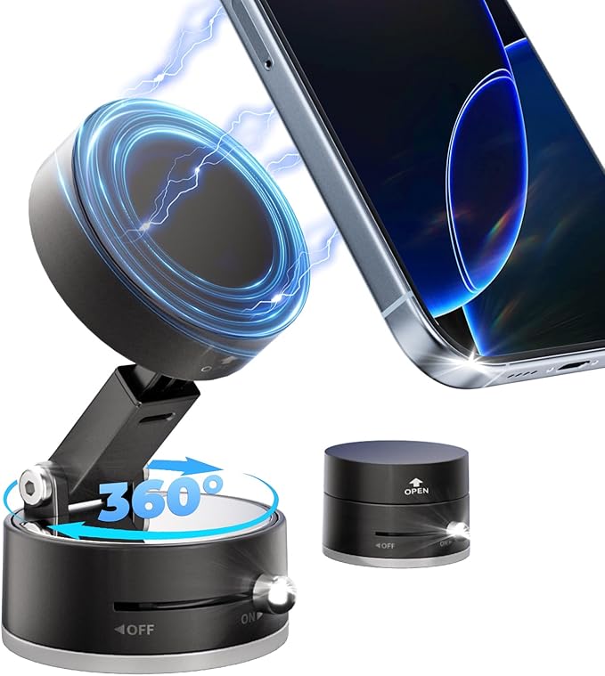 Support de téléphone magnétique pliable, rétractable à 360°