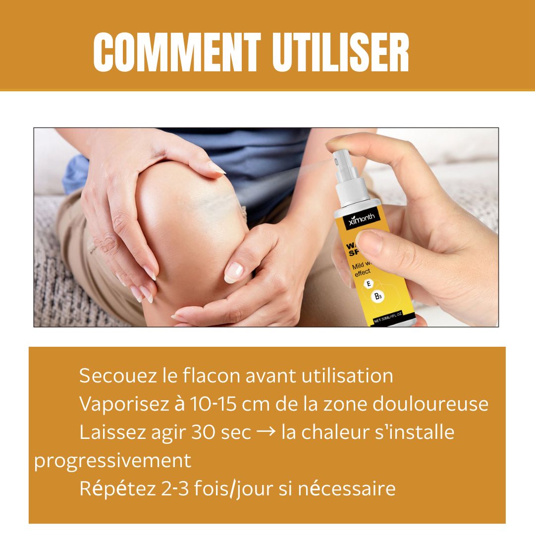 Warming Spray – Le Spray Chauffant Ultime contre les Douleurs Articulaires